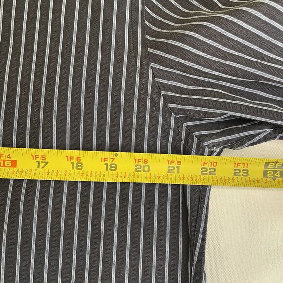 BCBG Attitude Blue Pinstripe Modern Fit Button Up-L - Picture 5 of 11